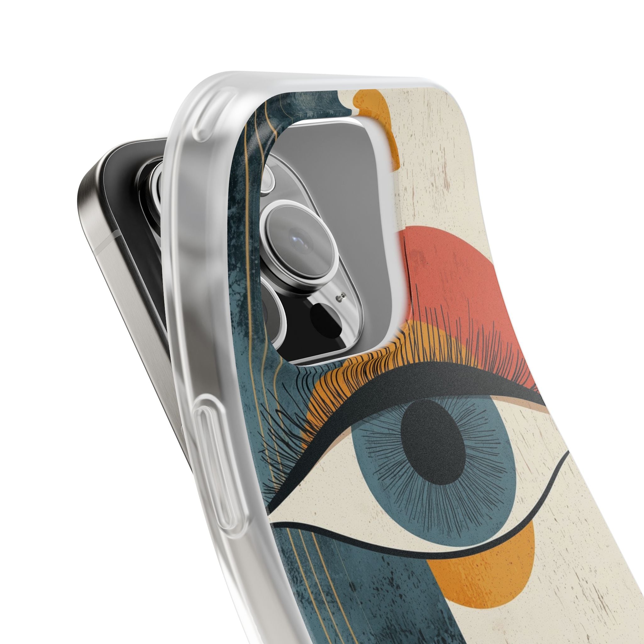 Distressed Azure Ocular · Soft Phone Case for iPhone