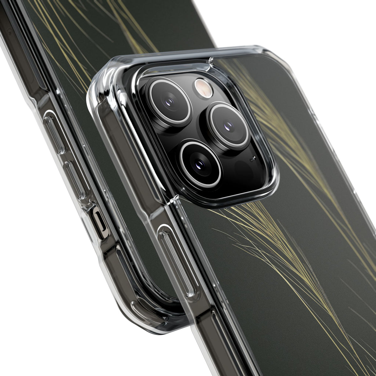 Golden Whispering Reeds · Clear Impact Magnetic Phone Case for iPhone ·  Green