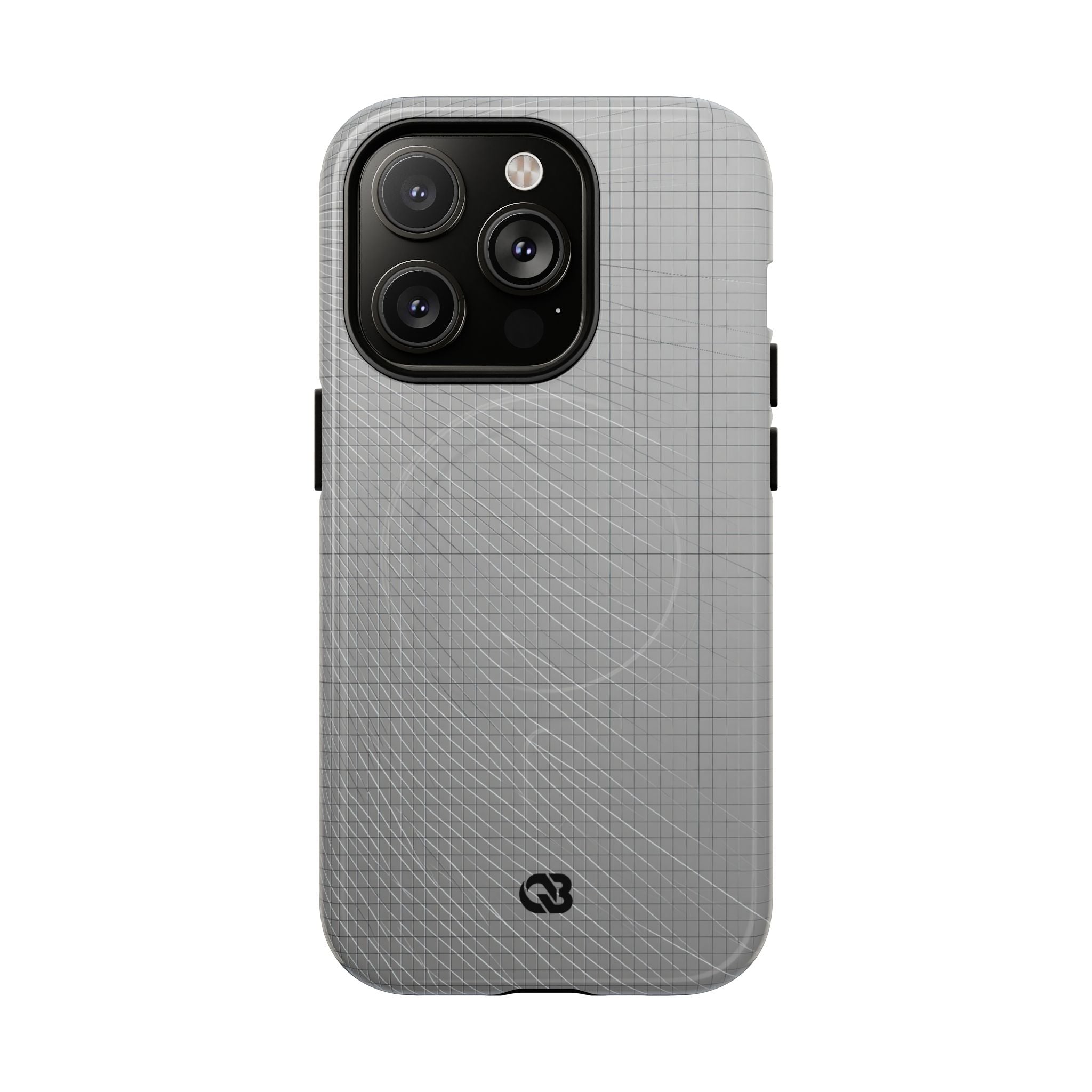 Grey Tough 2.0 Magsafe Phone Case for iPhone - Chrome Mesh Warp