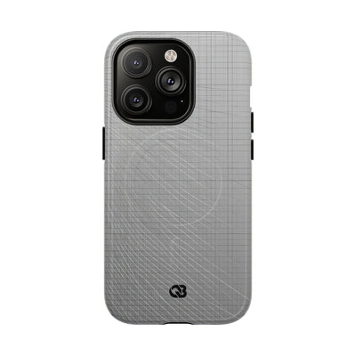 Grey Tough 2.0 Magsafe Phone Case for iPhone - Chrome Mesh Warp