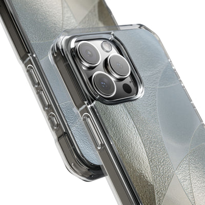 Silver Impact MagSafe Phone Case for iPhone - Frosted Silver Mosaic