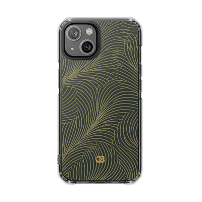 Green Impact MagSafe Phone Case for iPhone - Dark Olive Plume
