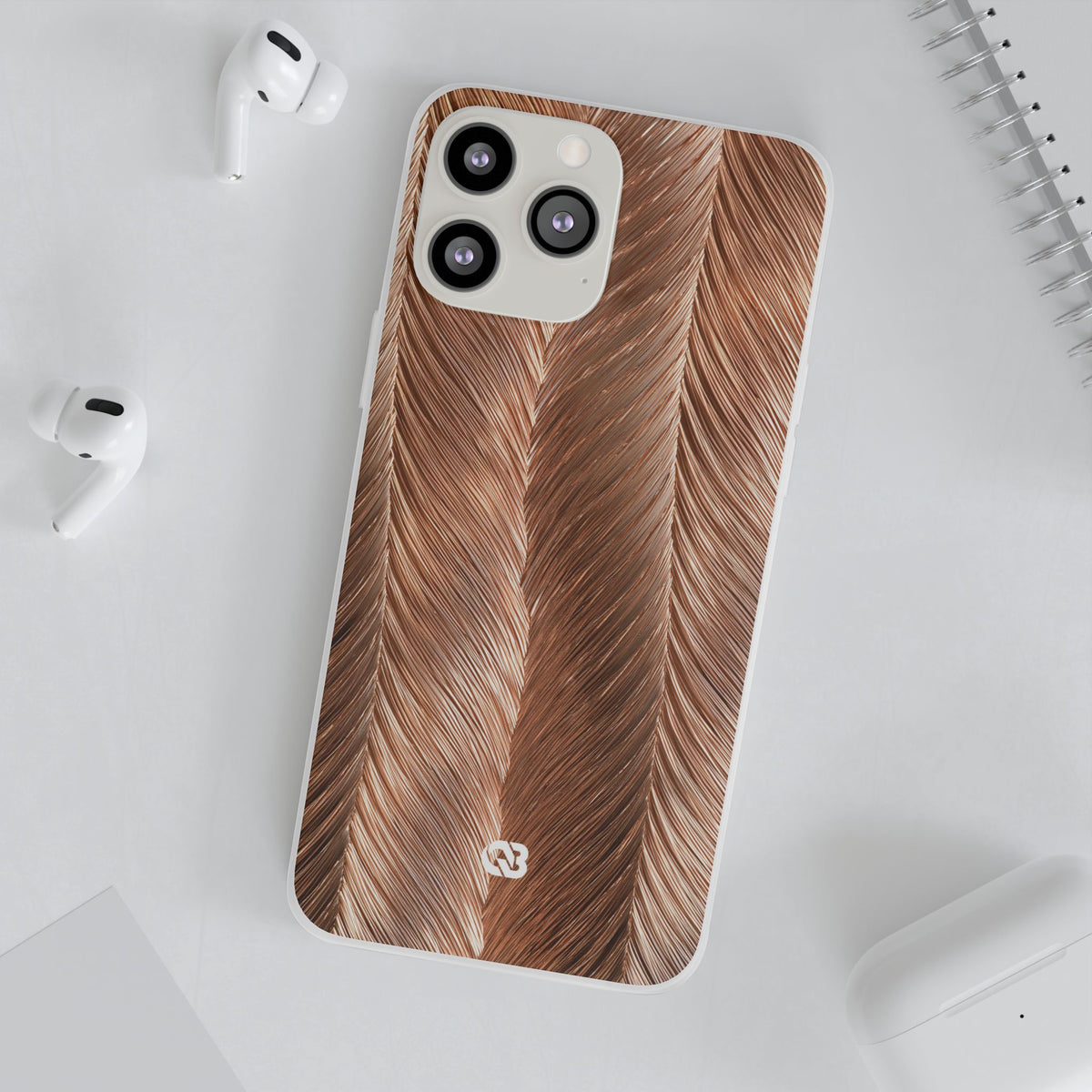 Rose Gold Weave · Lite Phone Case for iPhone ·  Brown