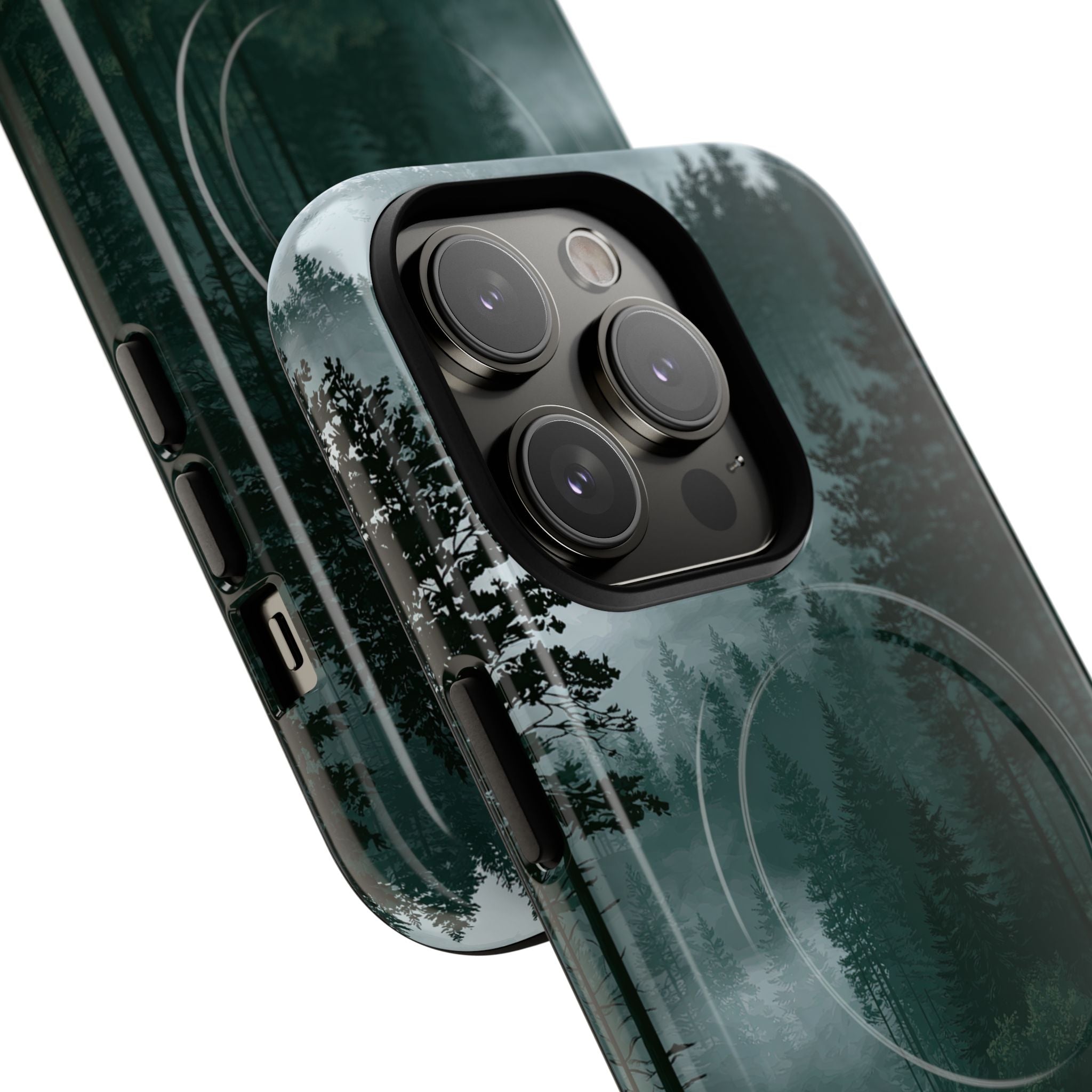 Green Tough 2.0 Magsafe Phone Case for iPhone - Misty Evergreen Mirror