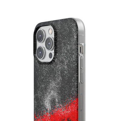 Crimson Noir Drip · Lite Phone Case for iPhone ·  Black
