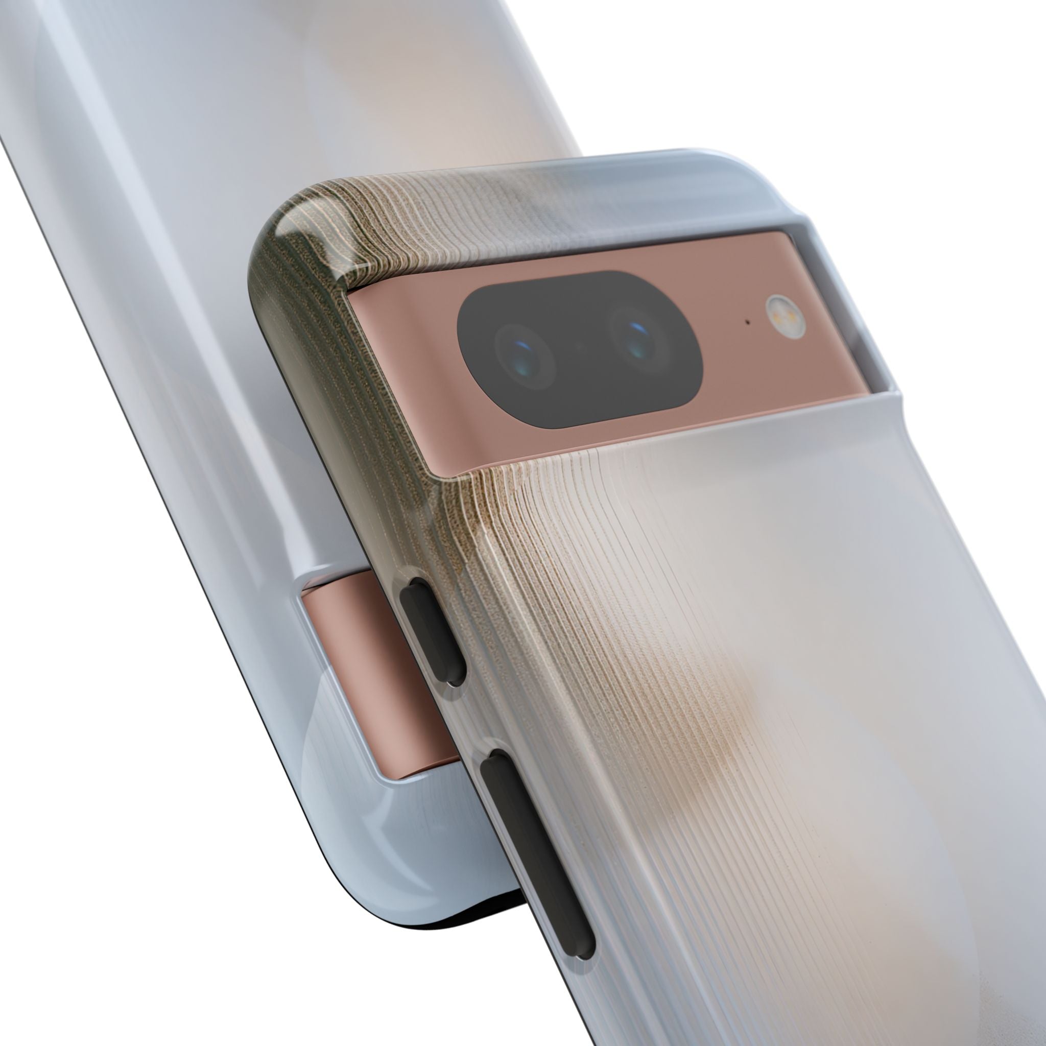 White Tough Phone Case for Google Pixel - Frosted Ribbed Sphere