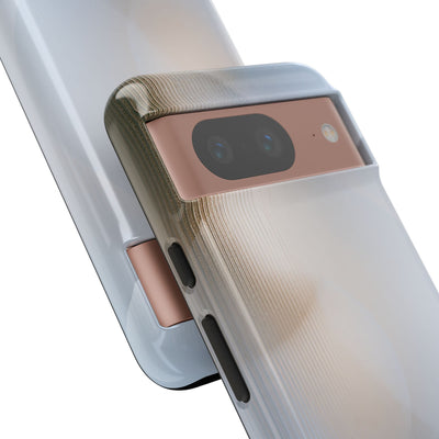 White Tough Phone Case for Google Pixel - Frosted Ribbed Sphere