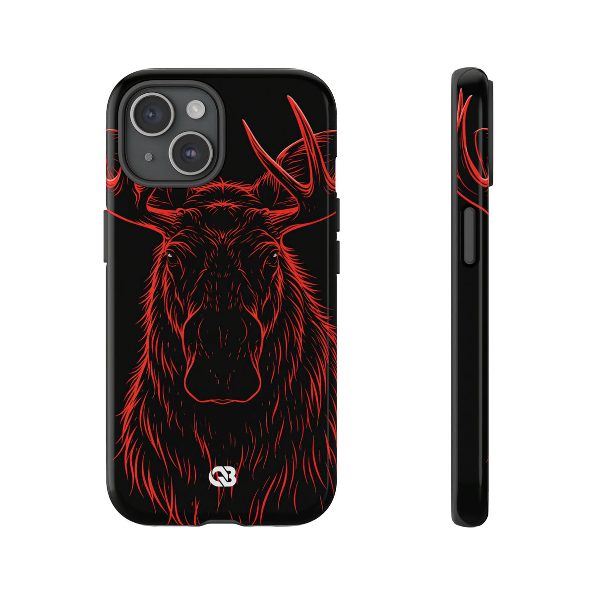 Nordic Moose Contour · Tough Phone Case for iPhone · Red