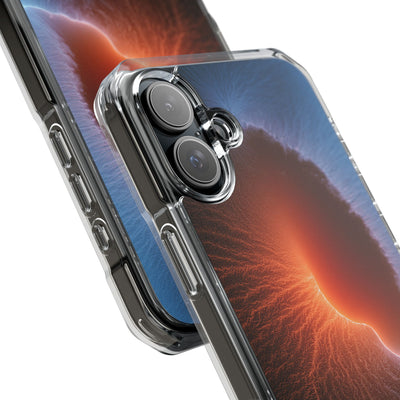 Thermal Aura Pulse · Clear Impact Magnetic Phone Case for iPhone · Blue