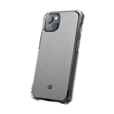 Grey Impact MagSafe Phone Case for iPhone - Chrome Mesh Warp