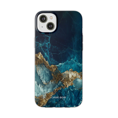 Jagged Gold Split iPhone 14 Plus Case - Soft