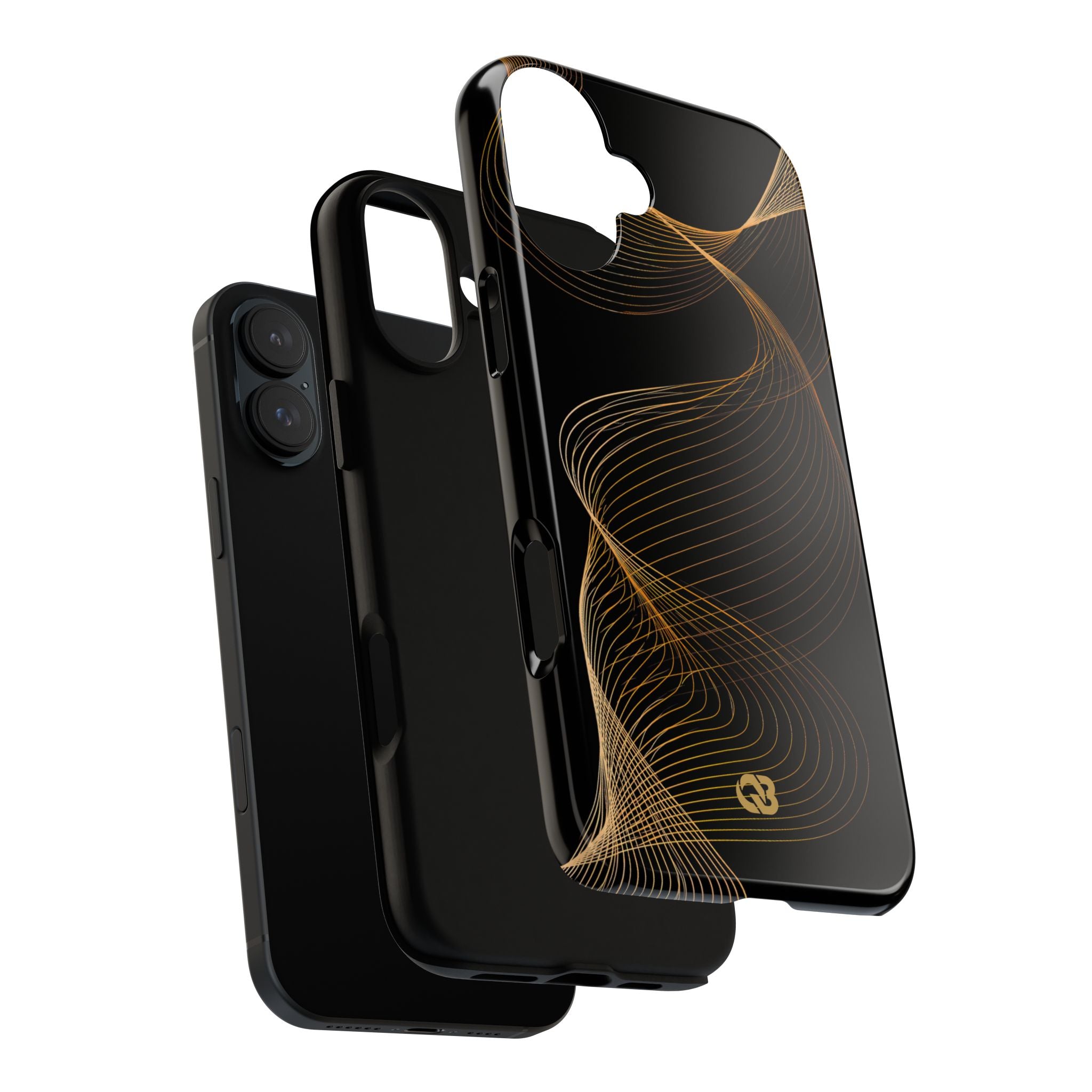 Gold Tough Phone Case for iPhone - Burnished Bronze Helix