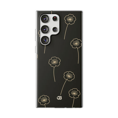 Black Lite Phone Case for Samsung - Obsidian Sand Petals