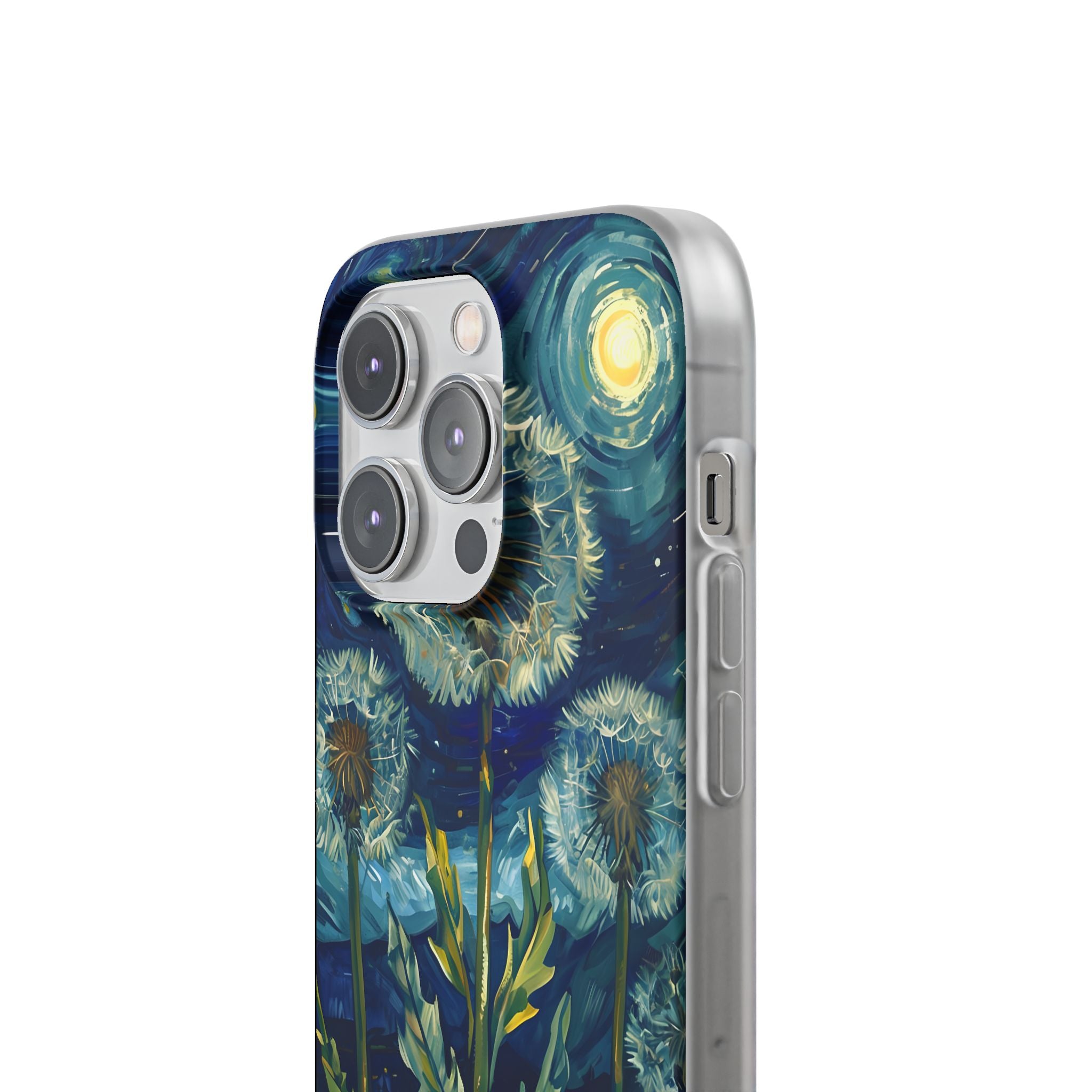Starry Dandelion Swirl · Soft Phone Case for iPhone