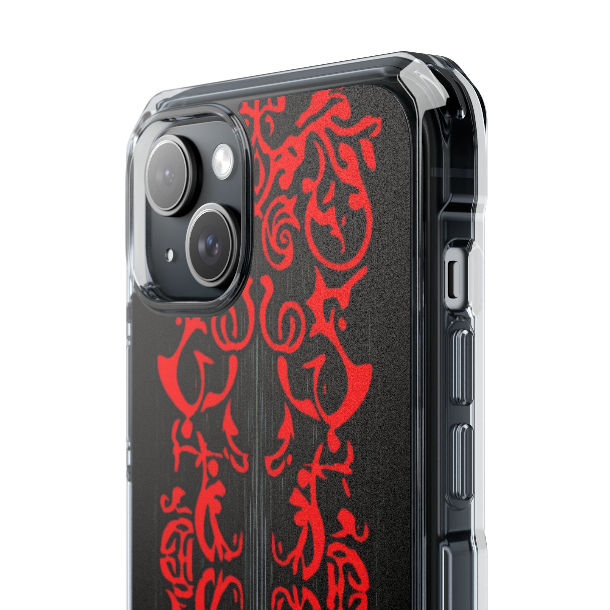 Crimson Spiral iPhone 15 Plus Case - Impact