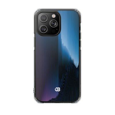 Blue Impact MagSafe Phone Case for iPhone - Indigo Distortion Wave