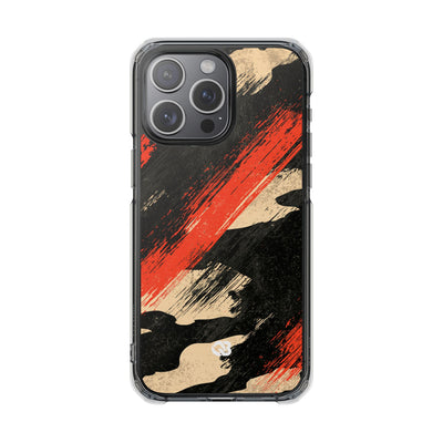 Urban Slash Camo · Clear Impact Magnetic Phone Case for iPhone · Black