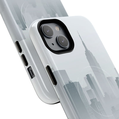 Grey Tough 2.0 Magsafe Phone Case for iPhone - Steel Mist Skyline