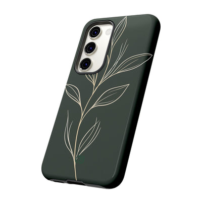 Green Tough Phone Case for Samsung - Deep Moss Willow