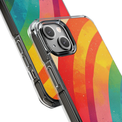 Texturierter Regenbogenbogen iPhone 14 Plus Case - Impact