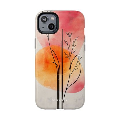 Curved Stem Sunset iPhone 14 Plus Case - Tough+