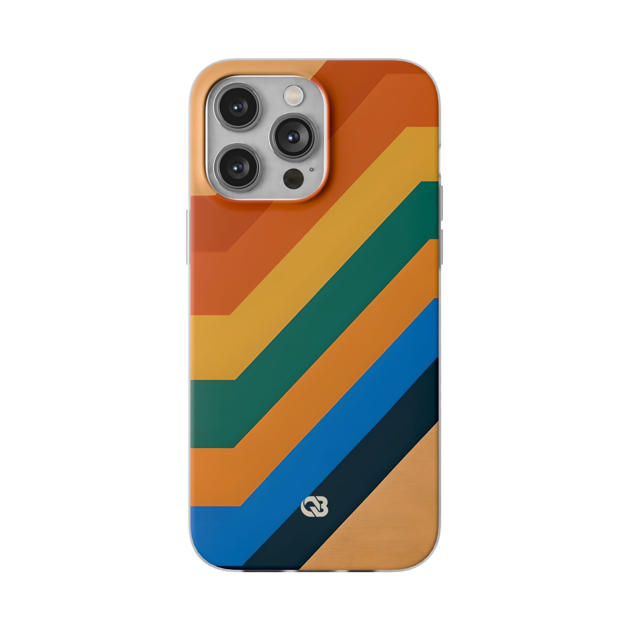 Retro Ridge Lines · Soft Phone Case for iPhone