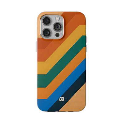 Retro Ridge Lines · Soft Phone Case for iPhone