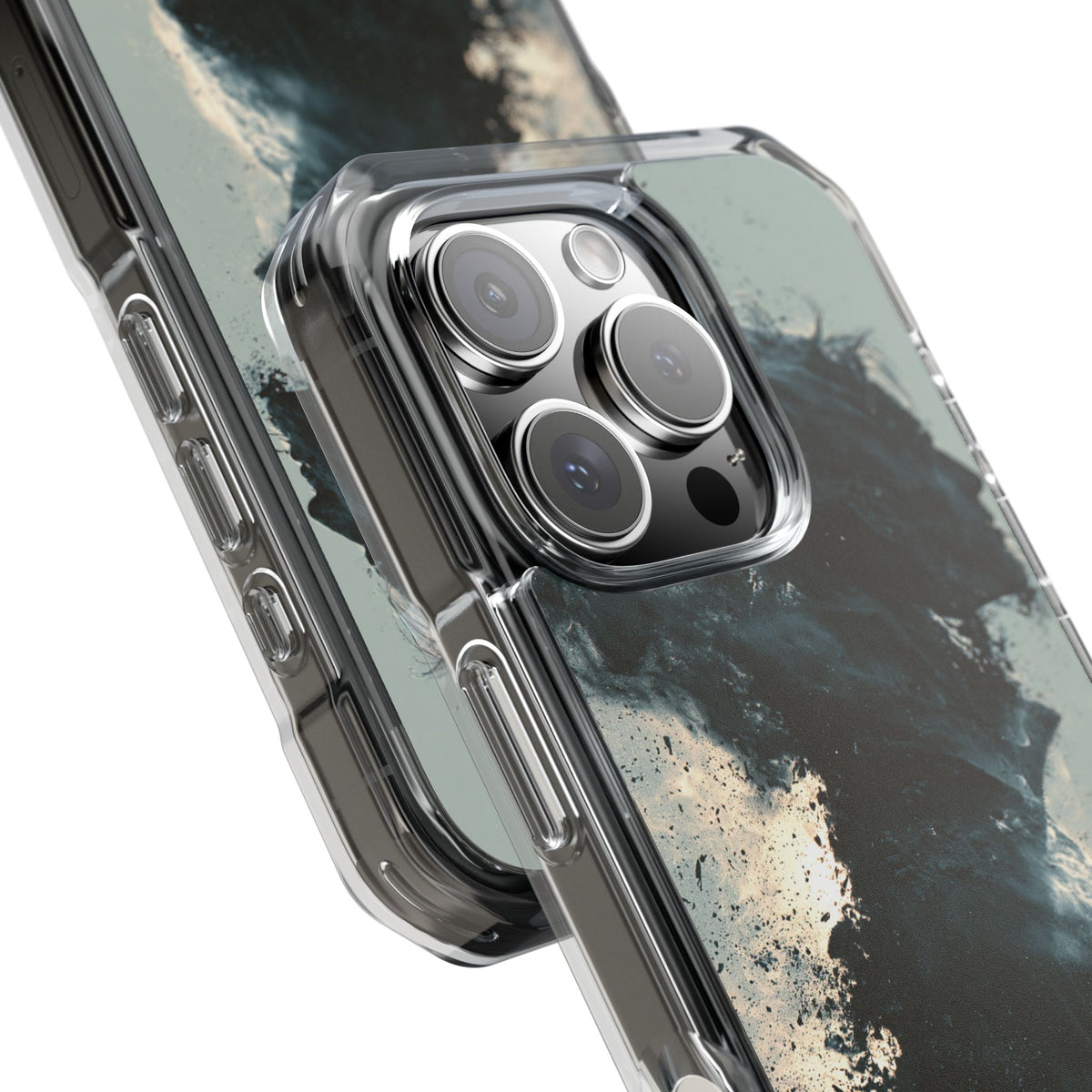 Ashen Dissolution · Clear Impact Magnetic Phone Case for iPhone ·  Black