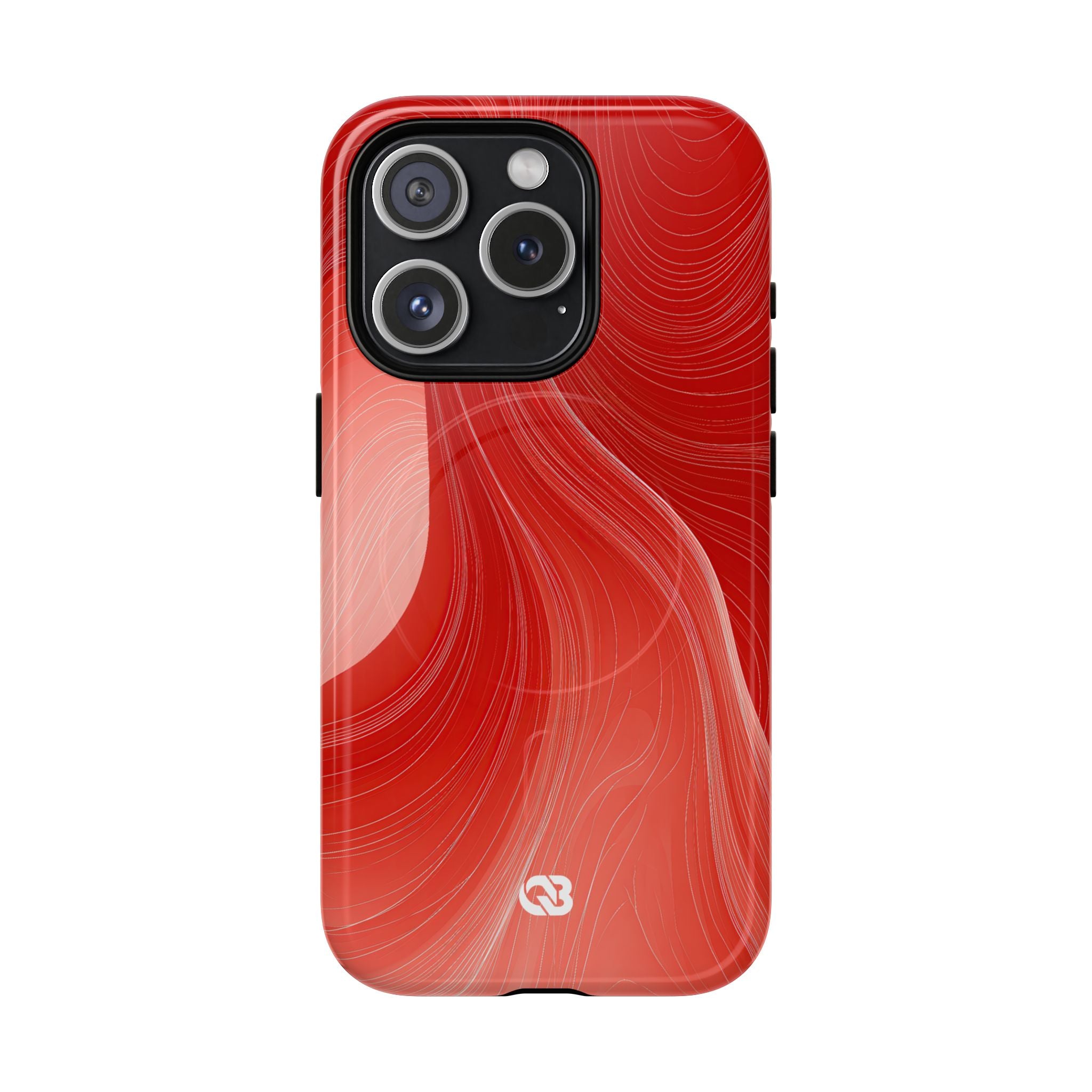 Red Tough 2.0 Magsafe Phone Case for iPhone - Crimson Silk Strands