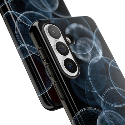Blue Tough Phone Case for Samsung - Cyan Pulse Ripple