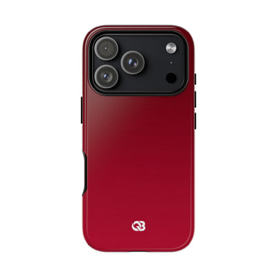 Red Tough Phone Case for iPhone - Crimson Velvet Fade