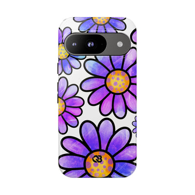 Violet Grunge Bloom · Tough Mobilskal för Google Pixel