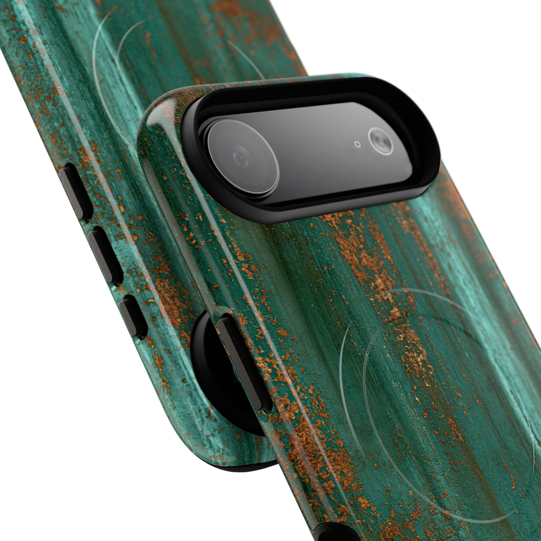 Teal Tough 2.0 Magsafe Phone Case for iPhone - Verdigris Copper Siding