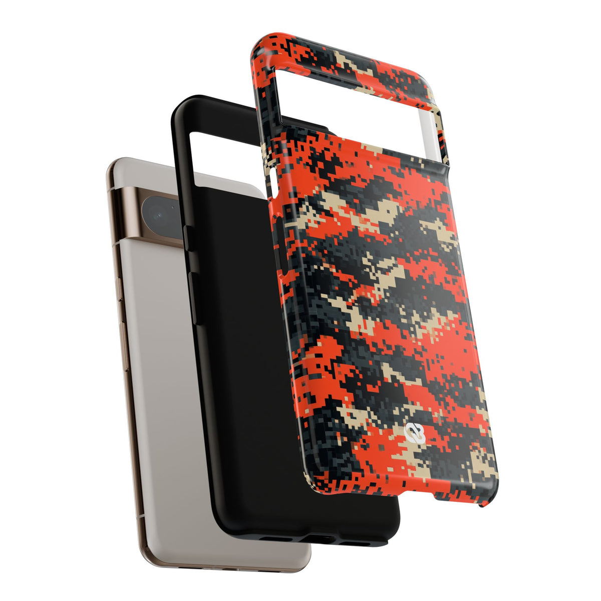 Signal Pixel Camo · Tough Phone Case for Pixel ·  Orange