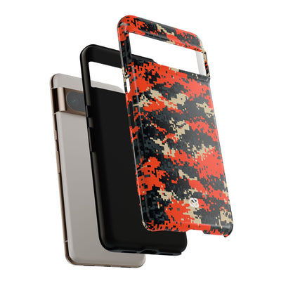Signal Pixel Camo · Tough Phone Case for Pixel ·  Orange