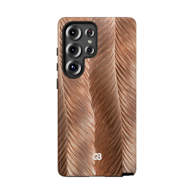 Rose Gold Weave · Tough Phone Case for Samsung · Brown