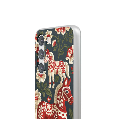 Nordic Dala Meadow · Lite Phone Case for Samsung · Red
