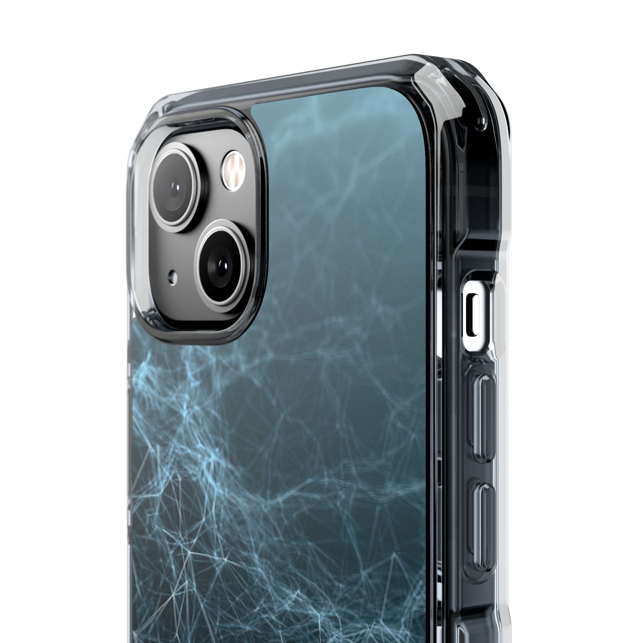 Teal Impact MagSafe Phone Case for iPhone - Arctic Neural Mesh