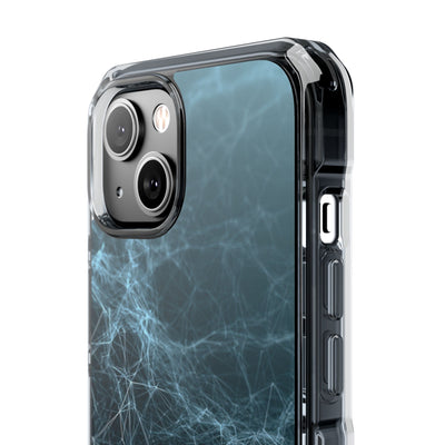 Teal Impact MagSafe Phone Case for iPhone - Arctic Neural Mesh