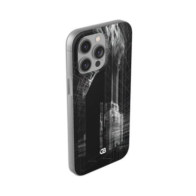 Black Lite Phone Case for iPhone - Ghost Urban Wireframe