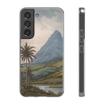 Verdant Blue Summit · Soft Phone Case for Samsung
