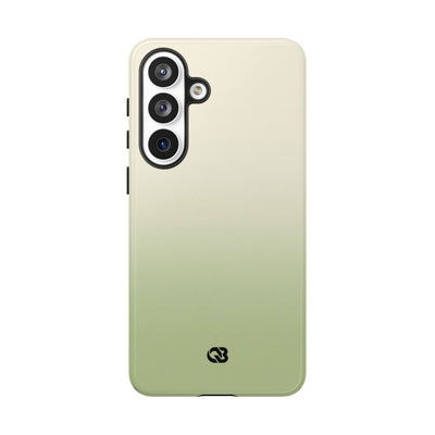 Green Tough Phone Case for Samsung - Bone Sage Fade