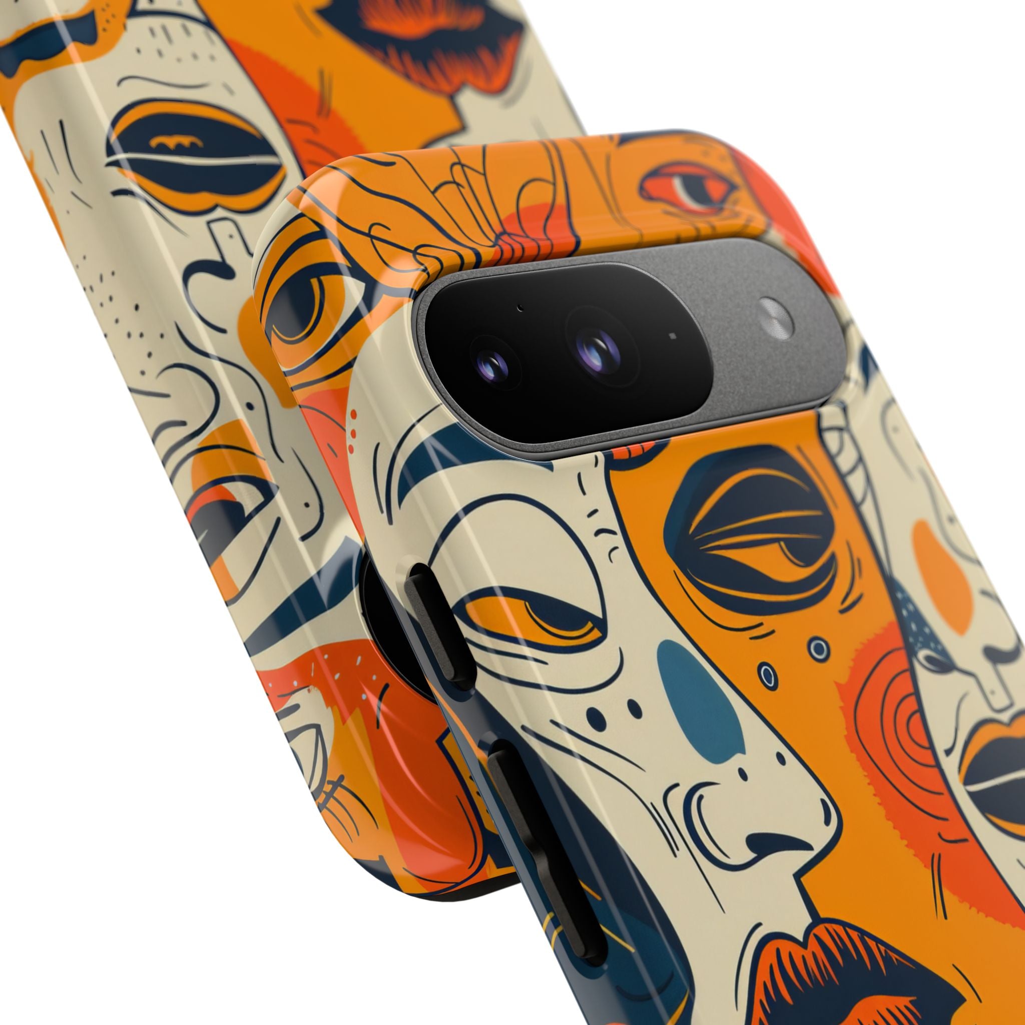 Verwickelte Gesichter Sonnenuntergang Google Pixel 9 Case - Tough