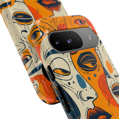 Verwickelte Gesichter Sonnenuntergang Google Pixel 9 Case - Tough