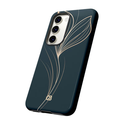 Teal Tough Phone Case for Samsung - Sandstone Silk Flora
