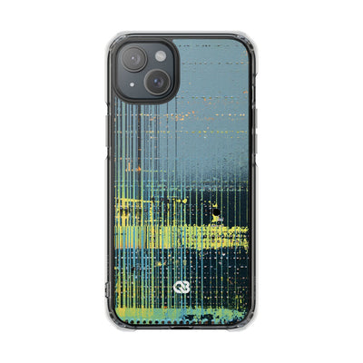 Acid Raster Circuit · Clear Impact Magnetic Phone Case for iPhone · Teal
