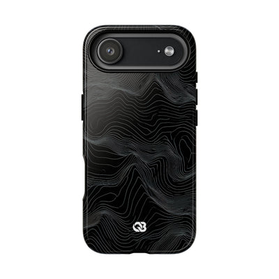 Obsidian Contour Elevation · Tough Phone Case for iPhone · Black
