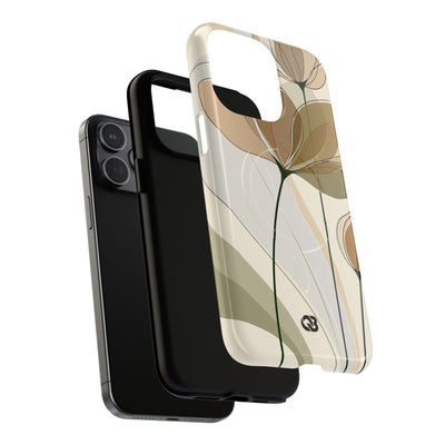 Translucent Petal Contour · Tough 2.0 Magnetic Phone Case for iPhone · Beige