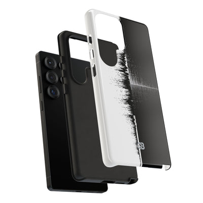 Black Tough Phone Case for Samsung - Static Signal Split