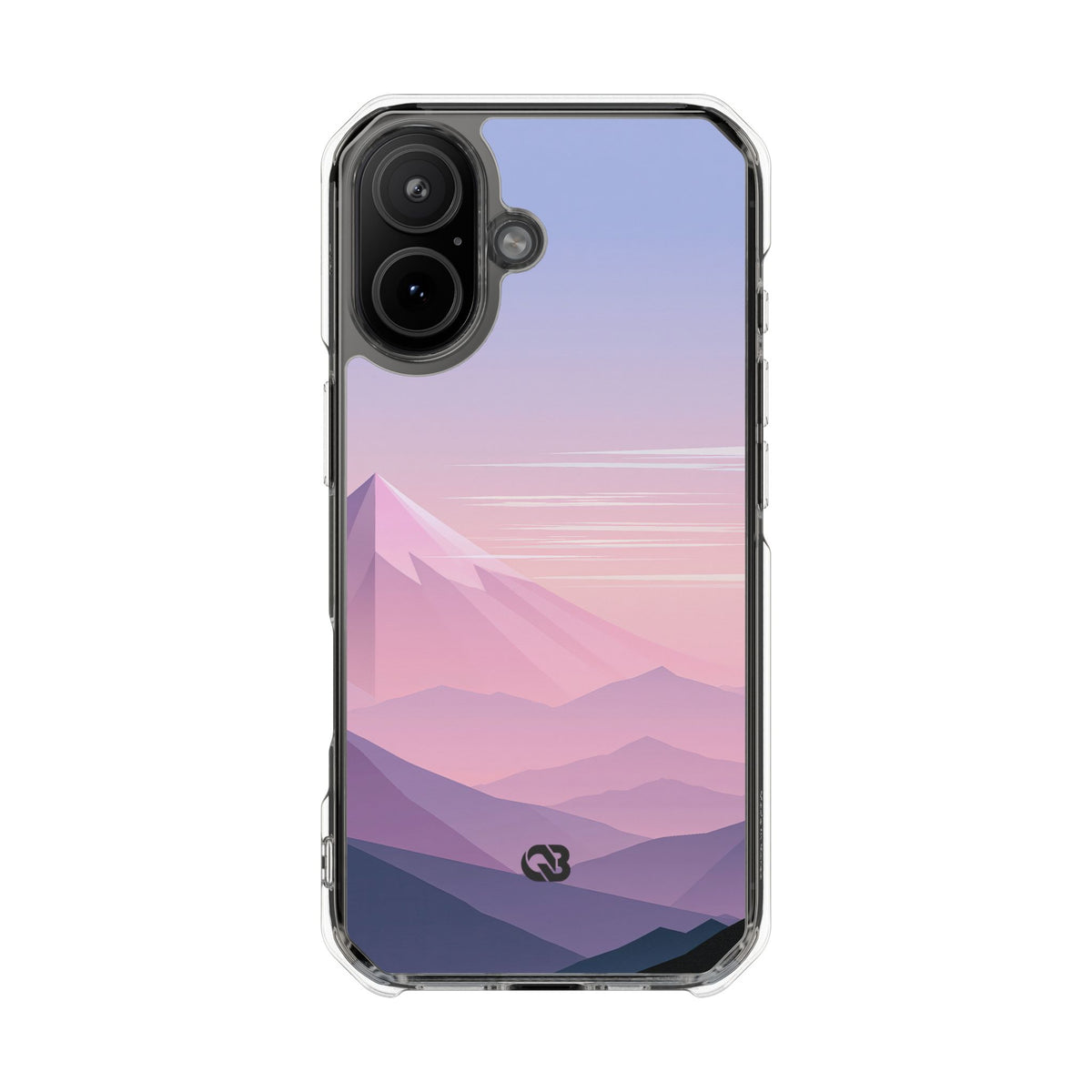 Alpine Twilight · Clear Impact Magnetic Phone Case for iPhone ·  Pink